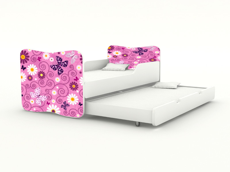 Becks posteľ s výsuvným lôžkom Pinkred